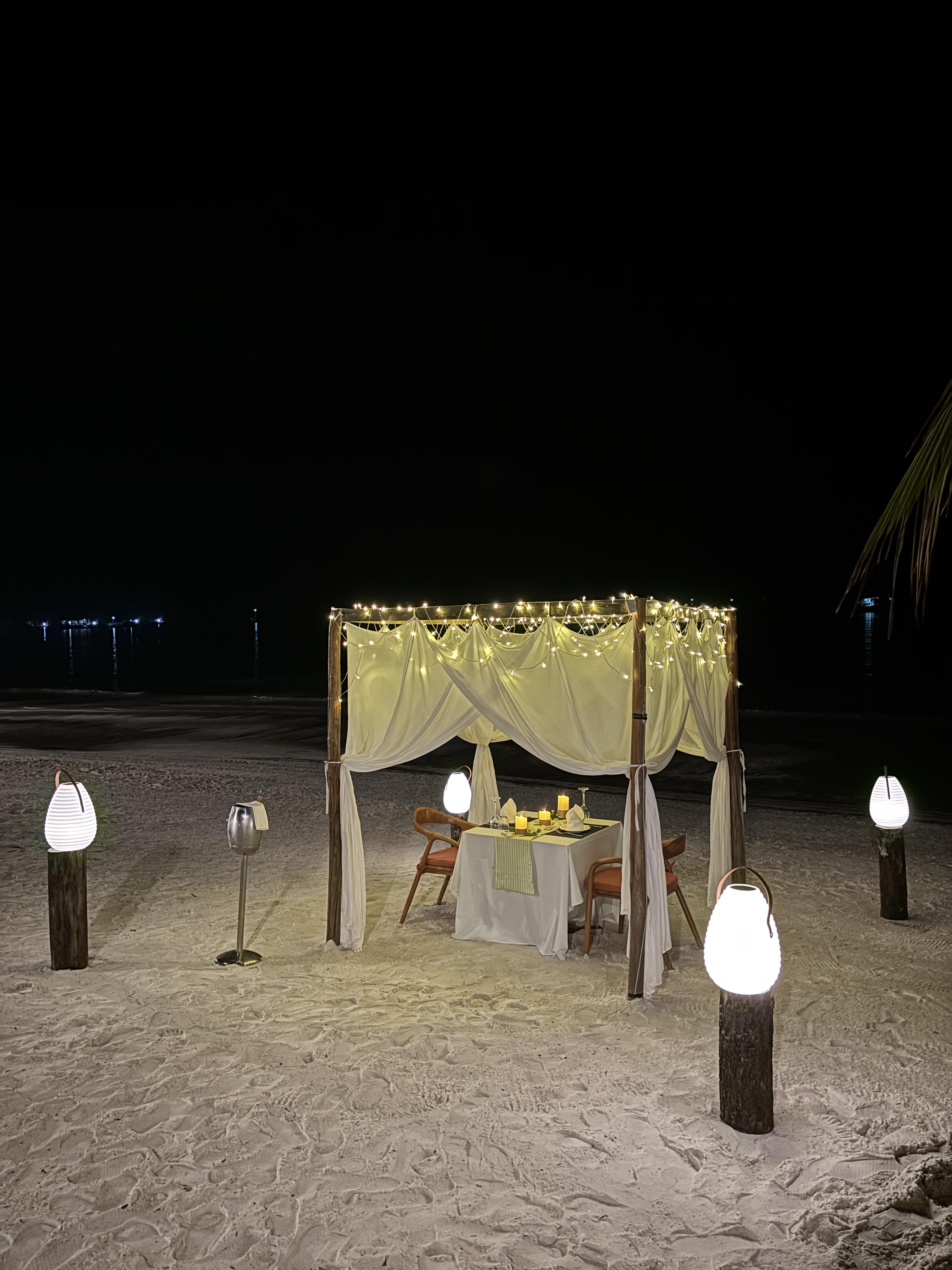 Dinner on the beach