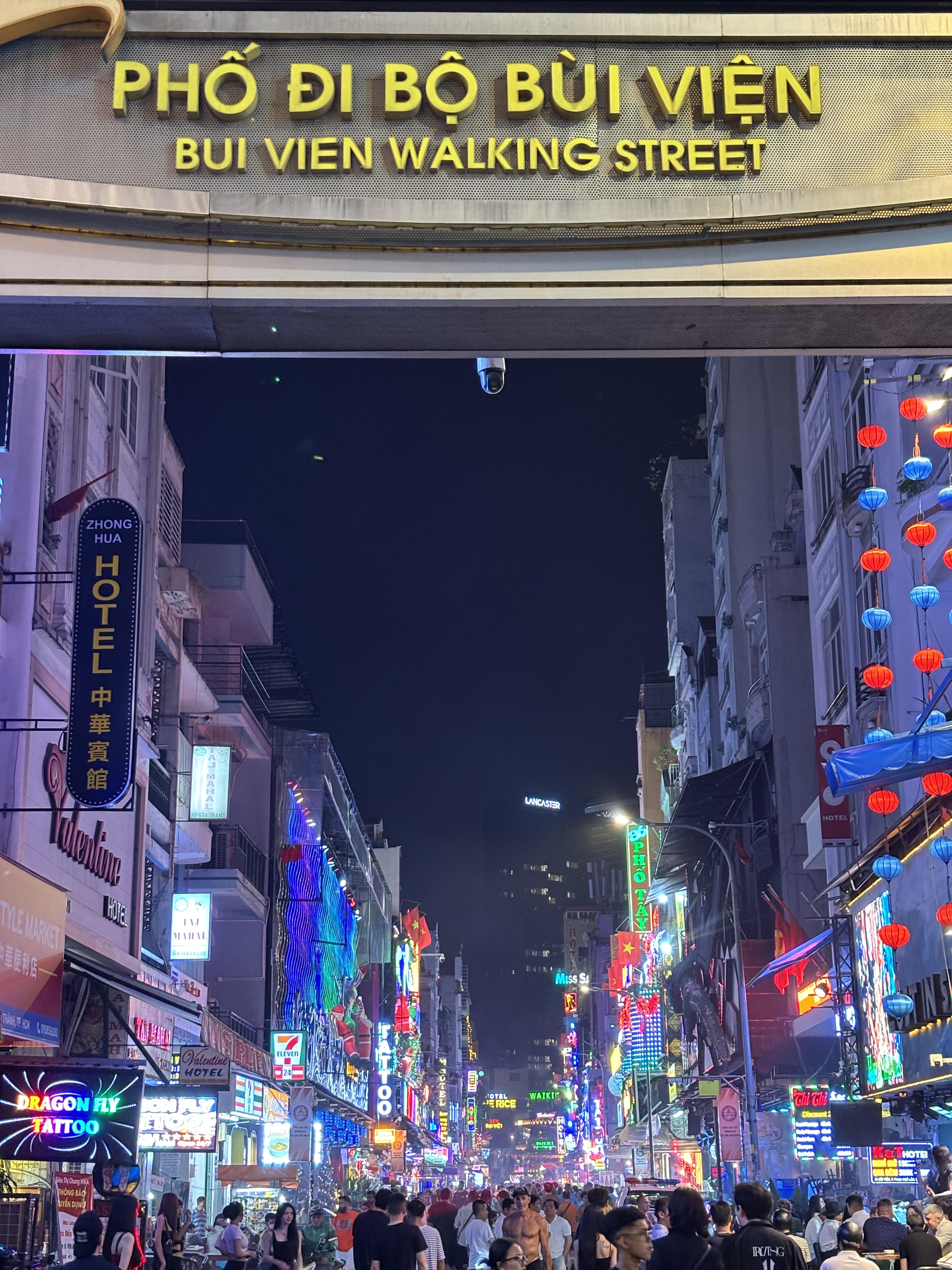 Bui Vien Walking Street at night