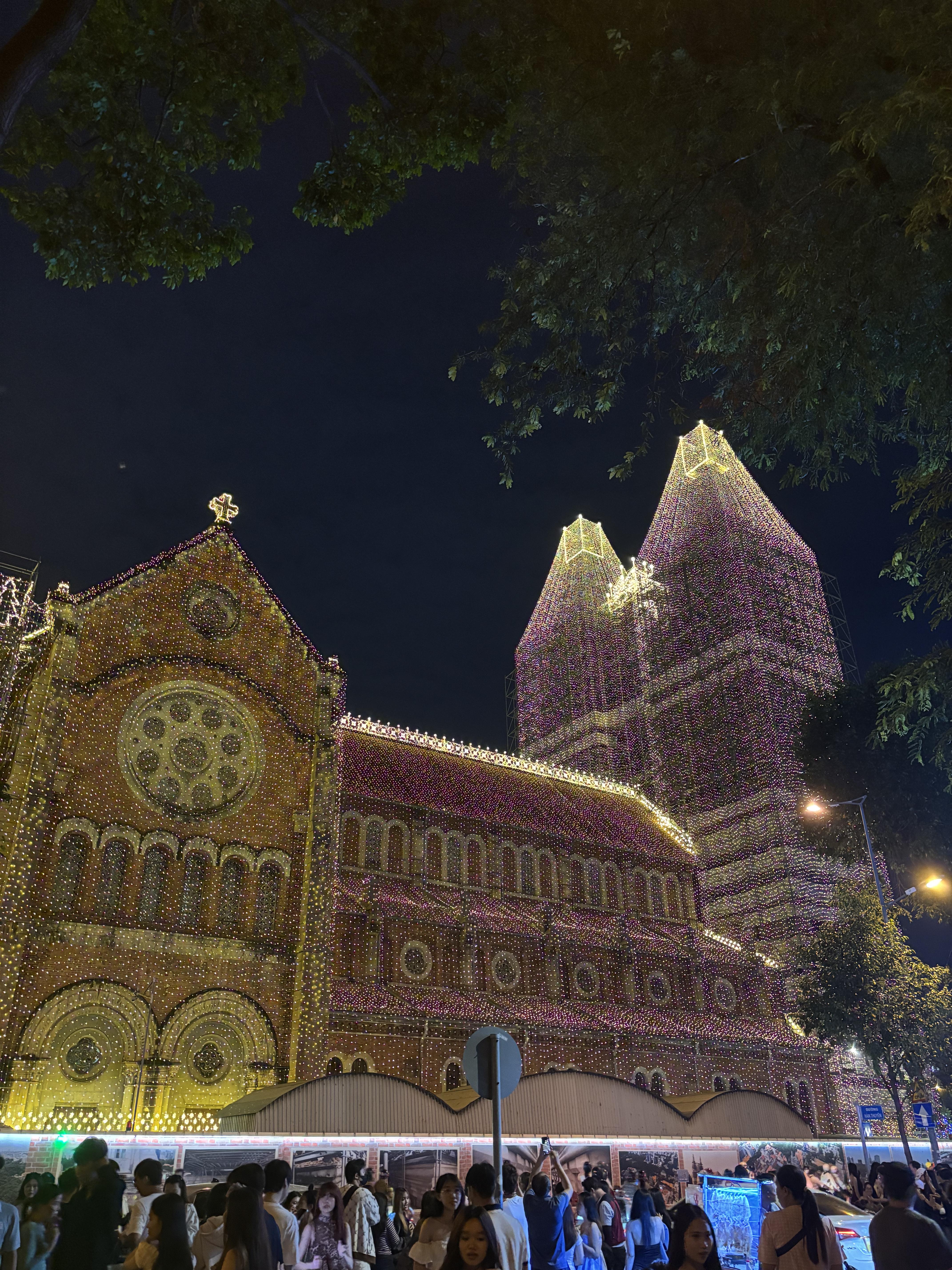 Notre Dame Cathedral at night
